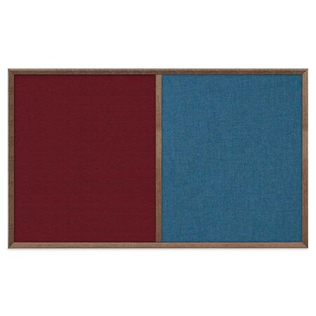 United Visual Products Slim Style Indoor Enclosed Corkboard, 18 UV501SC-BRONZE-CINNABA
